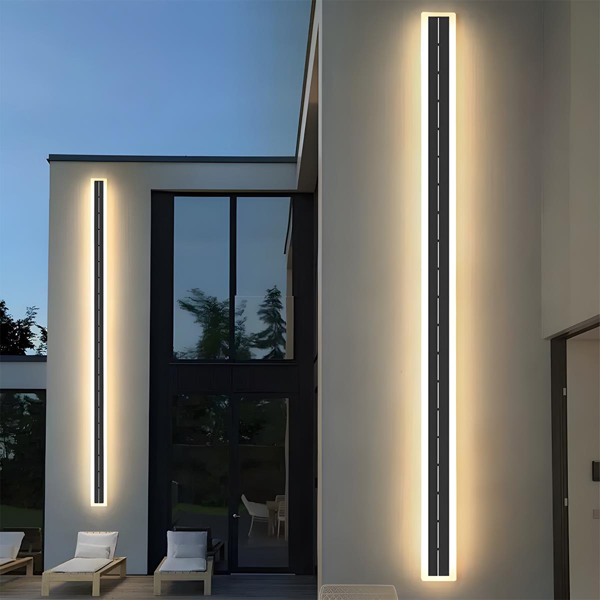 Solar Waterproof LED Strip Lights for Outdoor Use - Ideal for Porches, Patios, and Exterior Walls