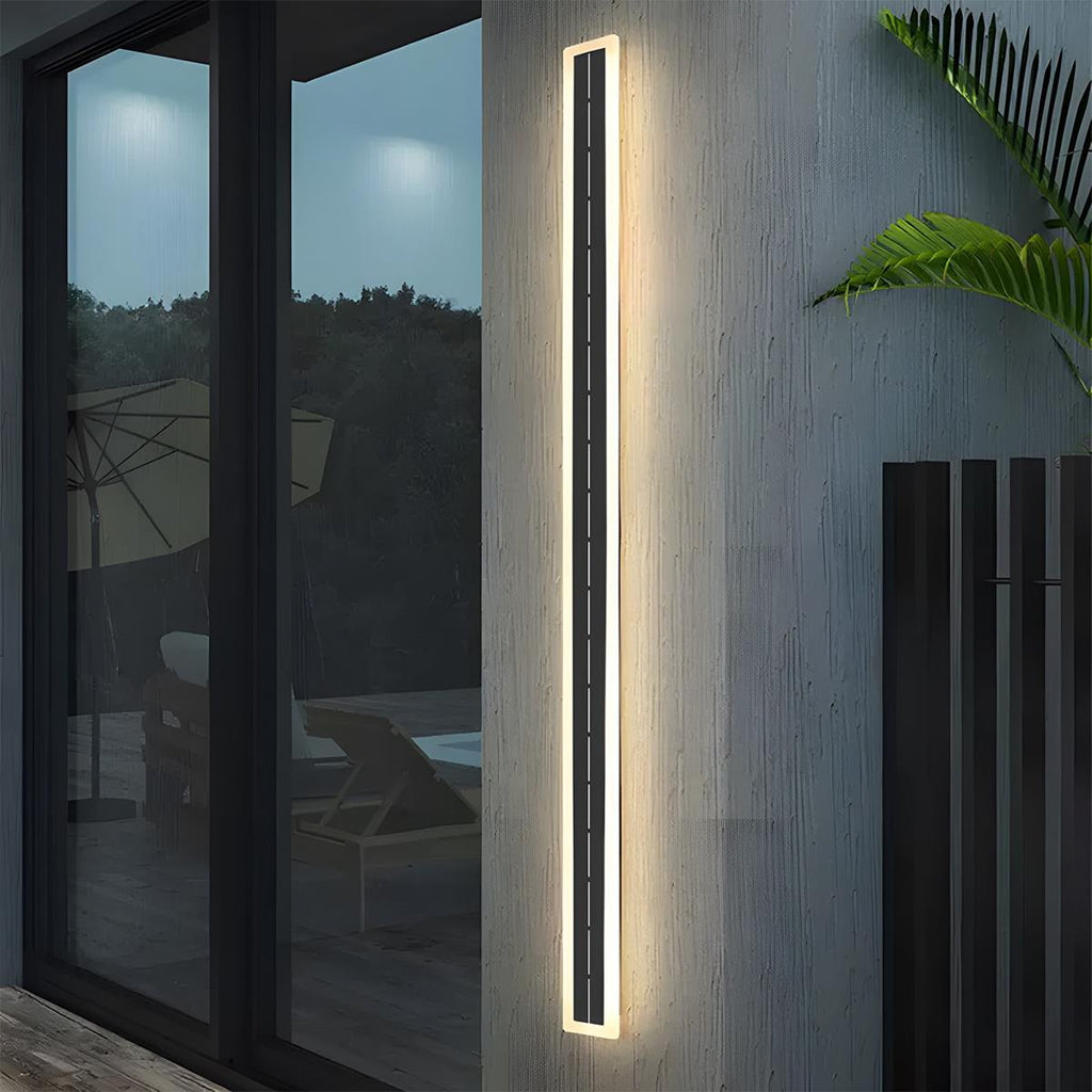 Solar-Powered Waterproof LED Strip Outdoor Wall Lights – Adjustable Color Temperature 3000K-6000K for Porch, Patio & Garden