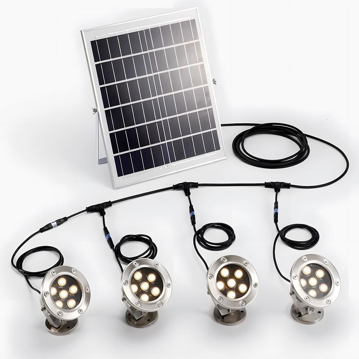 Solar Waterproof Underwater LED Spot Lights – Outdoor Submersible Pool & Fountain Lighting