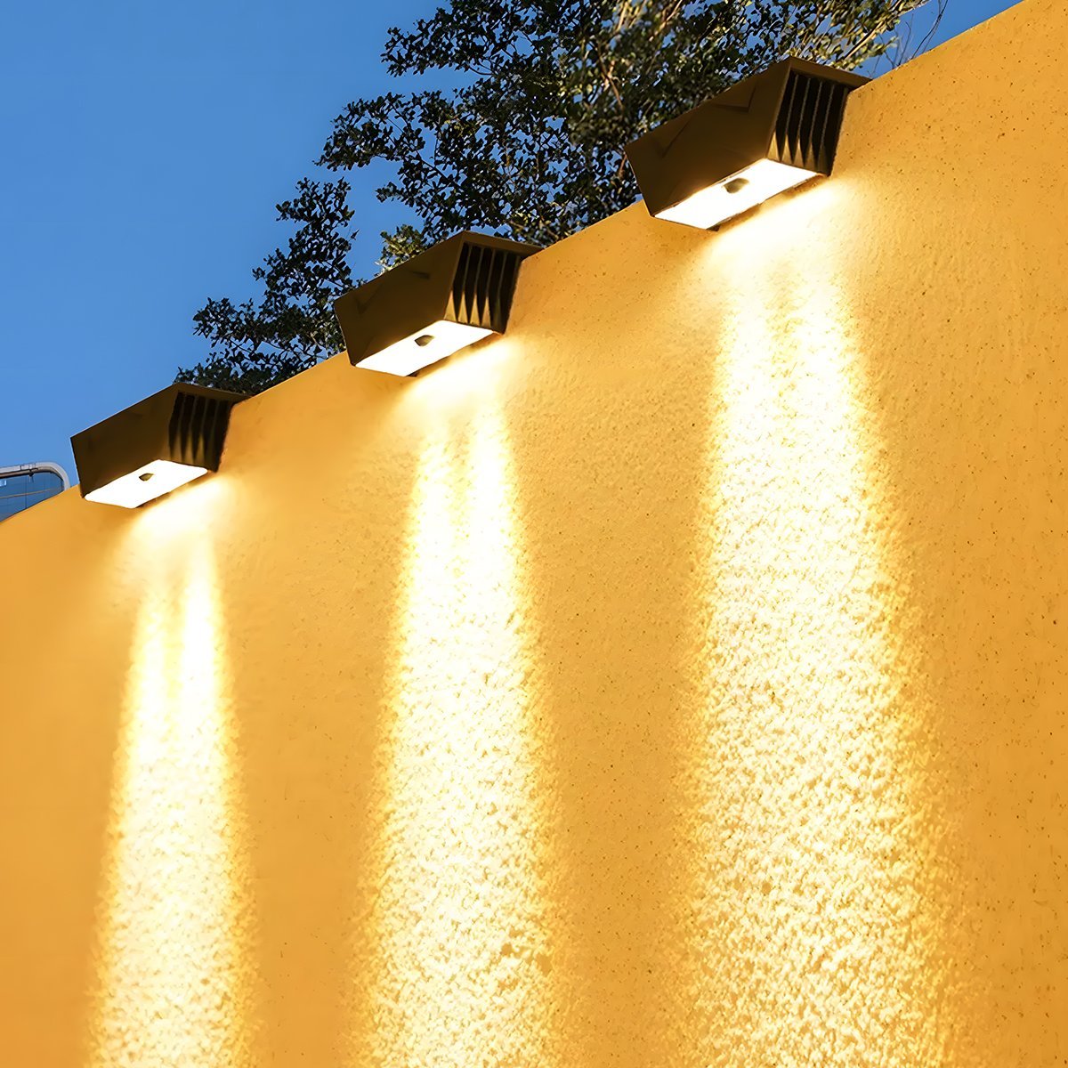 Solar-Powered Waterproof LED Up & Down Outdoor Wall Sconces – Warm White 3000K Lighting for Porch, Courtyard, Front Door