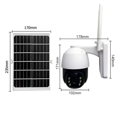 Smart Wireless Solar Surveillance Camera with Night Vision & Motion Detection for Outdoor Security