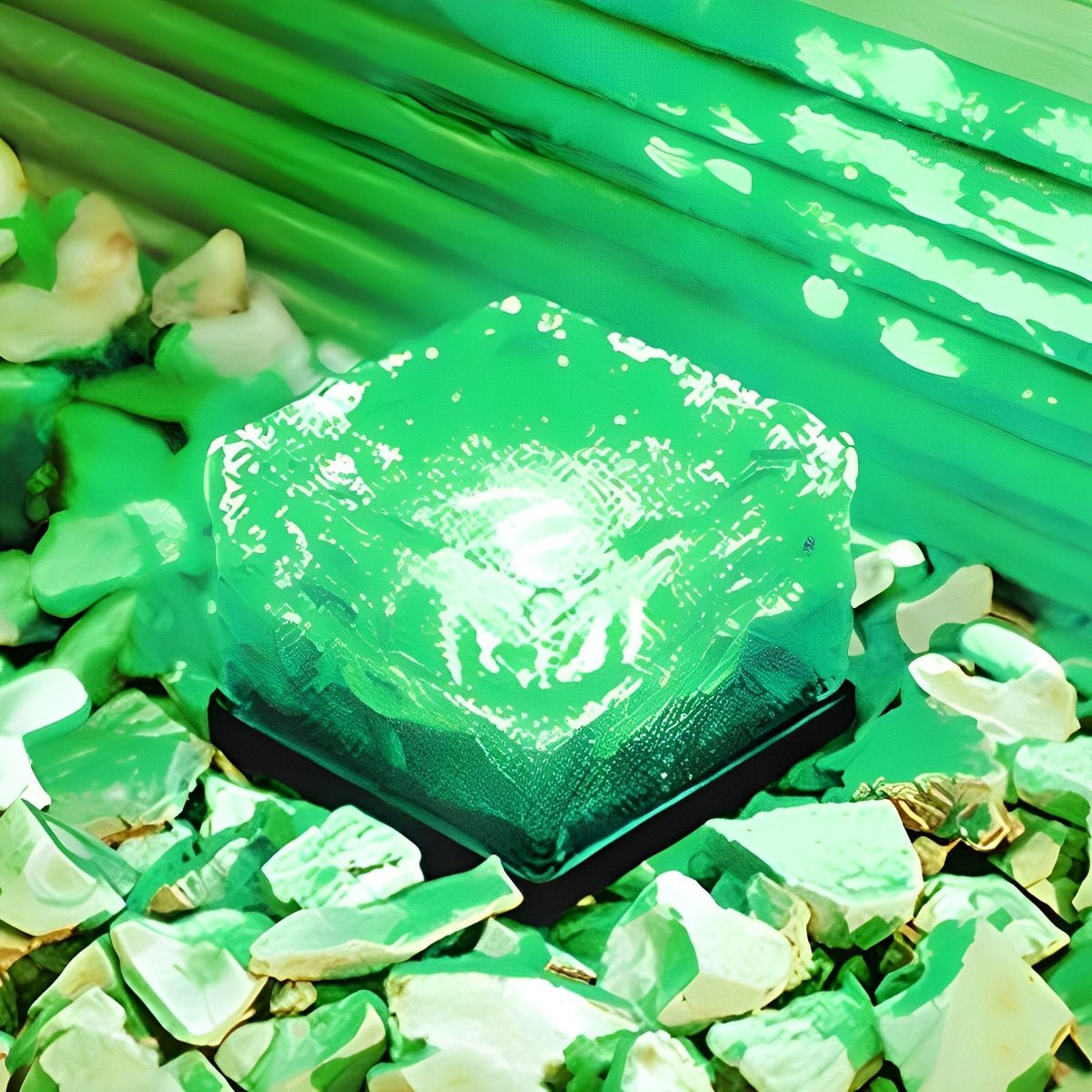 Solar LED Ice Brick Lights – Waterproof Smart Outdoor Lawn, Garden & Walkway Lighting, Warm White, Blue & Green Color Options