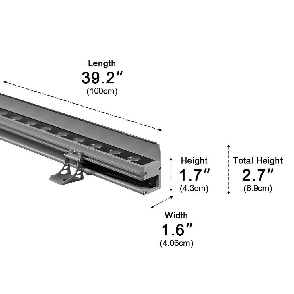 LED Waterproof Outdoor Wall Washer Lights - Adjustable Brightness for Garden, Patio, and Landscape Lighting