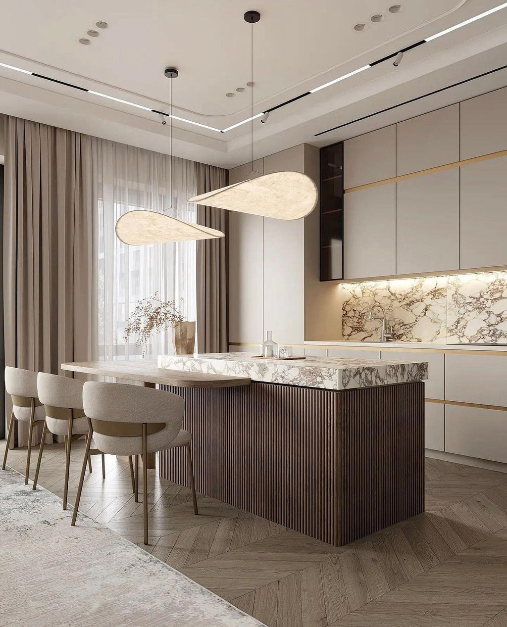 Tyvek Pendant Lamp | Dimmable, Adjustable Height & Ideal for Modern Home Decor