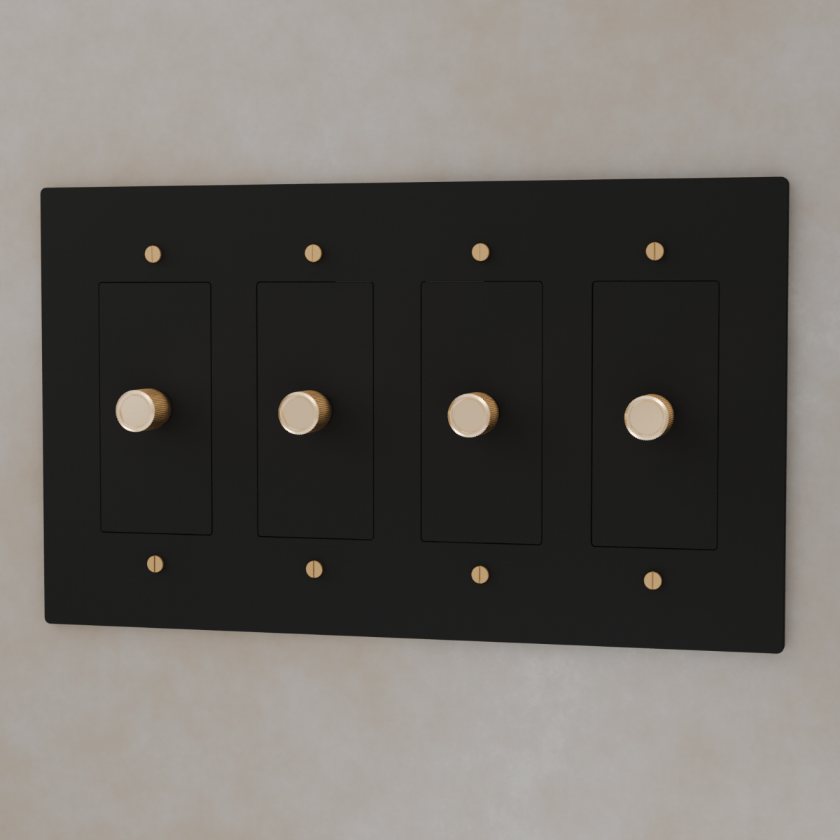 Brass 3-Way Rotary Dimmer Switch | UL Certified, Push To Turn & Twist Dimming for LED Lighting Systems