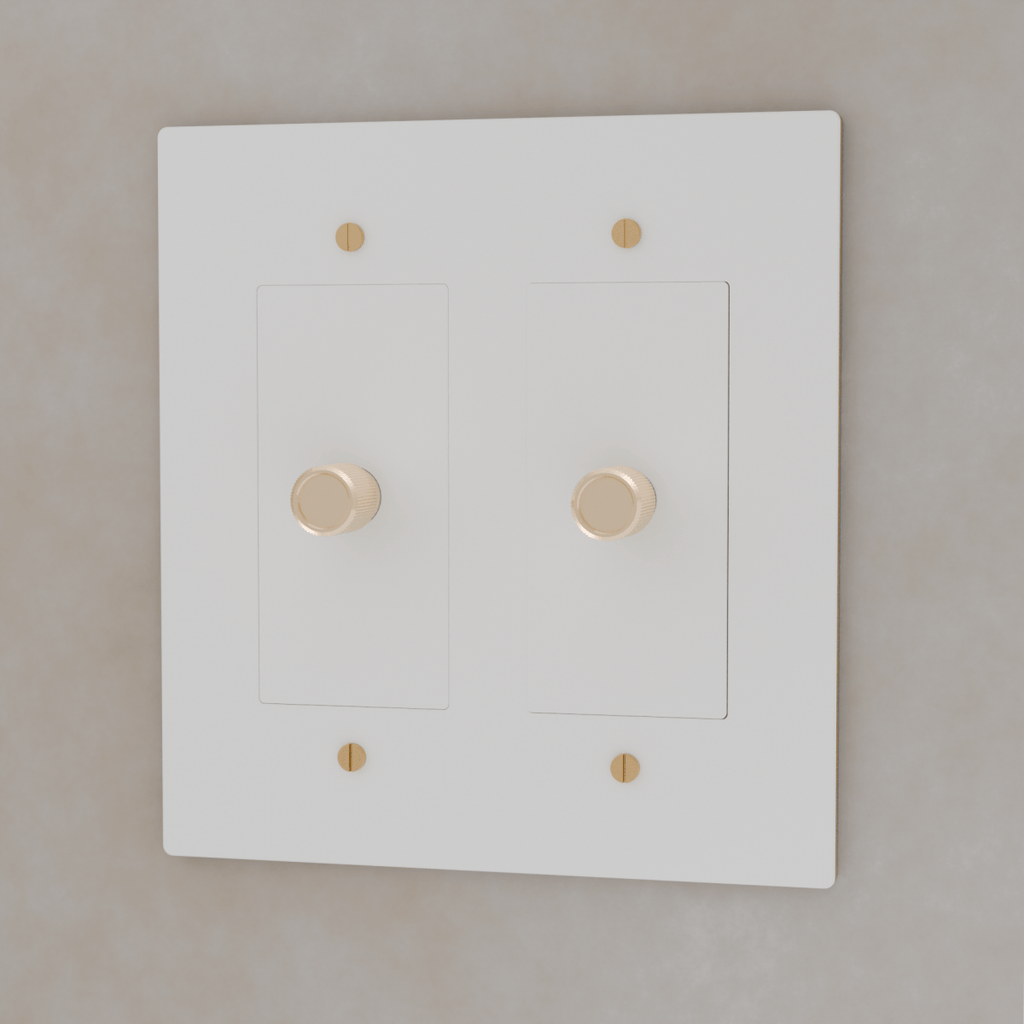 Brass 3-Way Rotary Dimmer Switch | UL Certified, Push To Turn & Twist Dimming for LED Lighting Systems