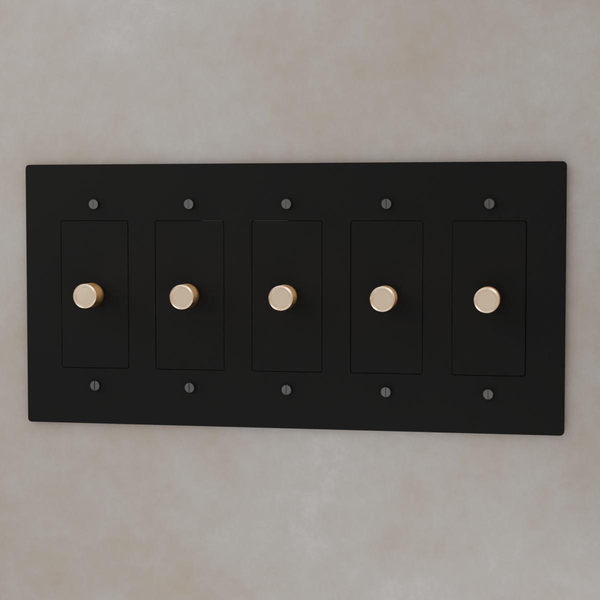 Brass 3-Way Rotary Dimmer Switch | UL Certified, Push To Turn & Twist Dimming for LED Lighting Systems