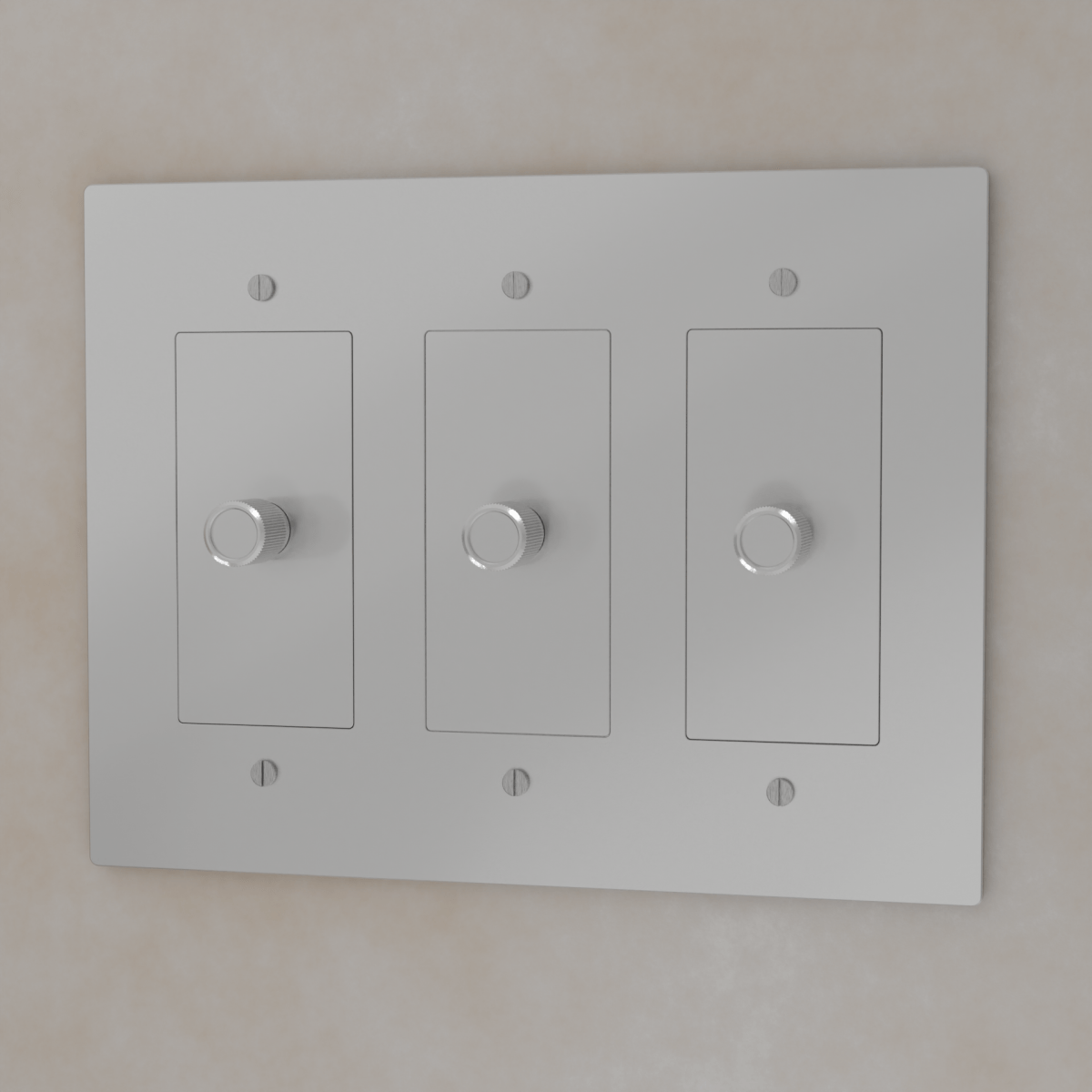 Brass 3-Way Rotary Dimmer Switch | UL Certified, Push To Turn & Twist Dimming for LED Lighting Systems