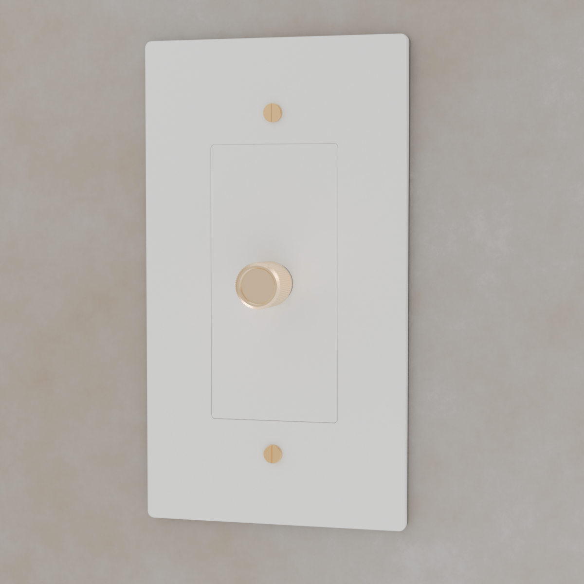 Brass 3-Way Rotary Dimmer Switch | UL Certified, Push To Turn & Twist Dimming for LED Lighting Systems
