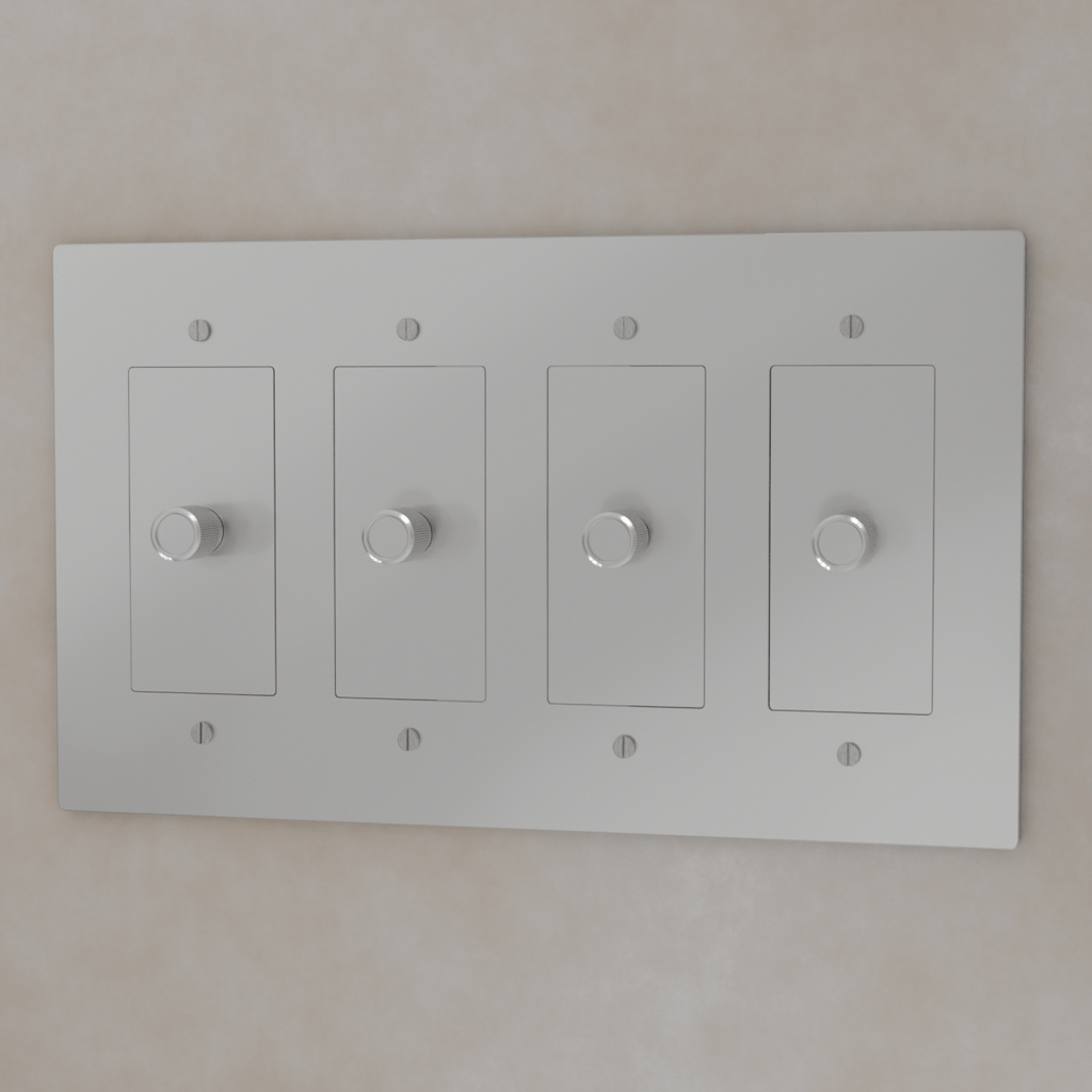 Brass 3-Way Rotary Dimmer Switch | UL Certified, Push To Turn & Twist Dimming for LED Lighting Systems