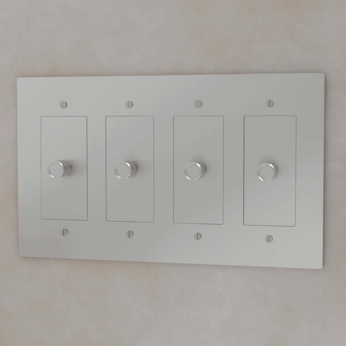 Brass 3-Way Rotary Dimmer Switch | UL Certified, Push To Turn & Twist Dimming for LED Lighting Systems