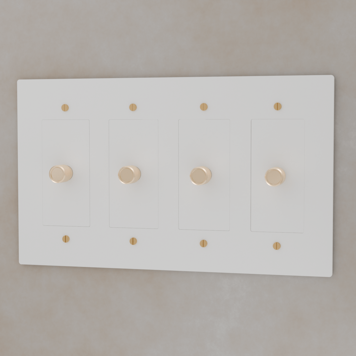 Brass 3-Way Rotary Dimmer Switch | UL Certified, Push To Turn & Twist Dimming for LED Lighting Systems