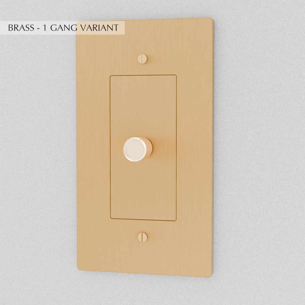 Solid Brass Dimmer Switch | Knurled Texture, Heavy-Set Weight & Compatible with LED/Incandescent Bulbs for Home Lighting