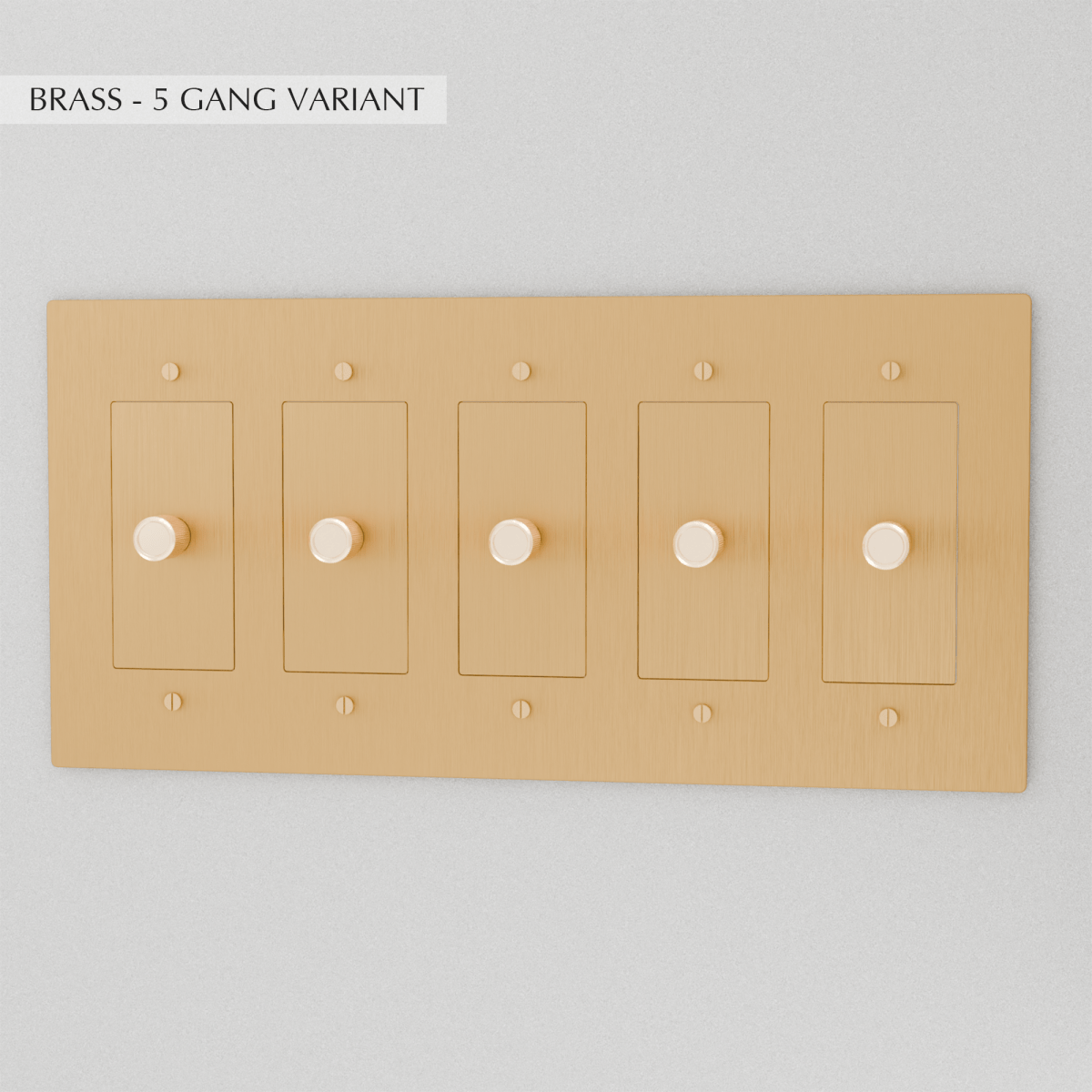 Solid Brass Dimmer Switch | Knurled Texture, Heavy-Set Weight & Compatible with LED/Incandescent Bulbs for Home Lighting