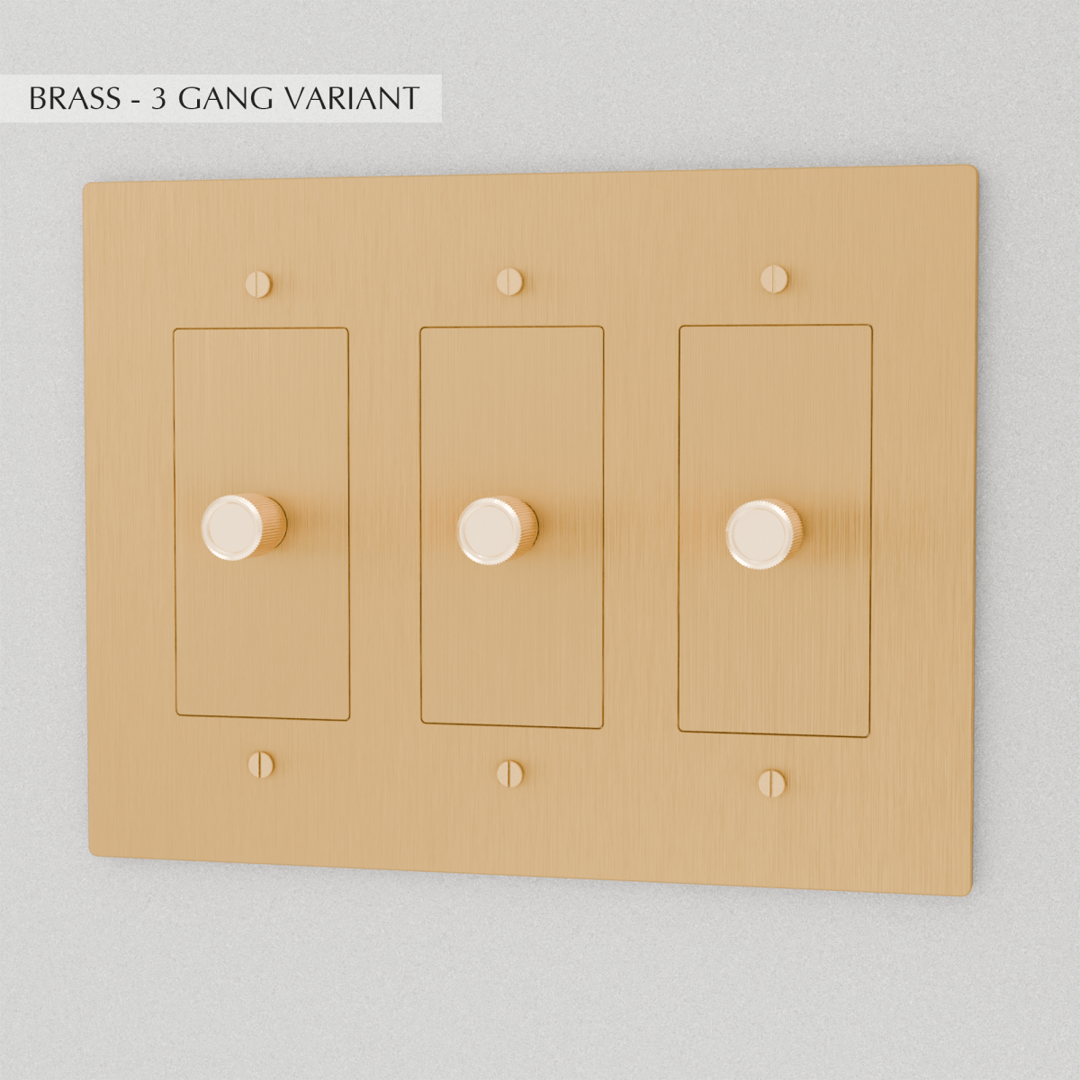 Solid Brass Dimmer Switch | Knurled Texture, Heavy-Set Weight & Compatible with LED/Incandescent Bulbs for Home Lighting