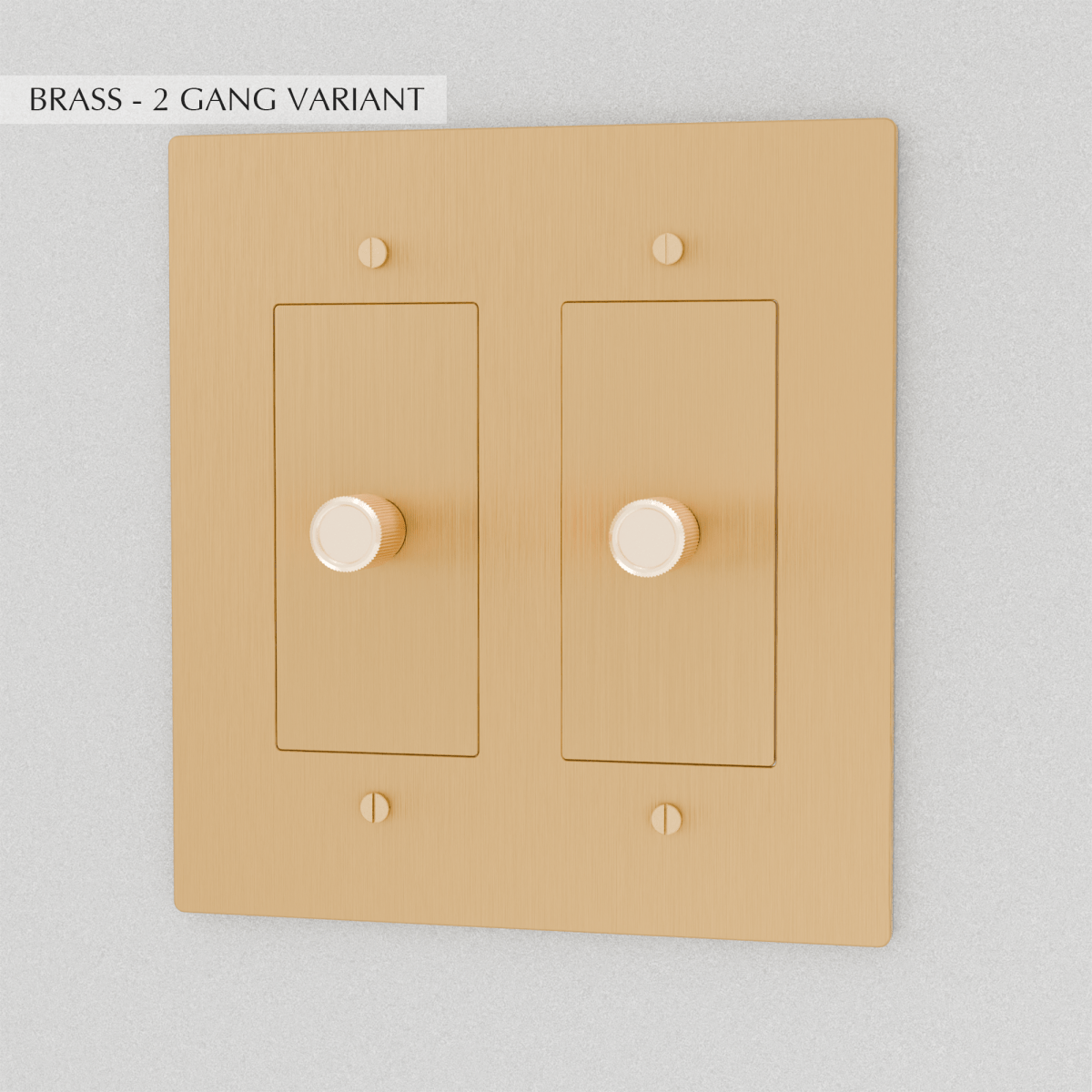 Solid Brass Dimmer Switch | Knurled Texture, Heavy-Set Weight & Compatible with LED/Incandescent Bulbs for Home Lighting