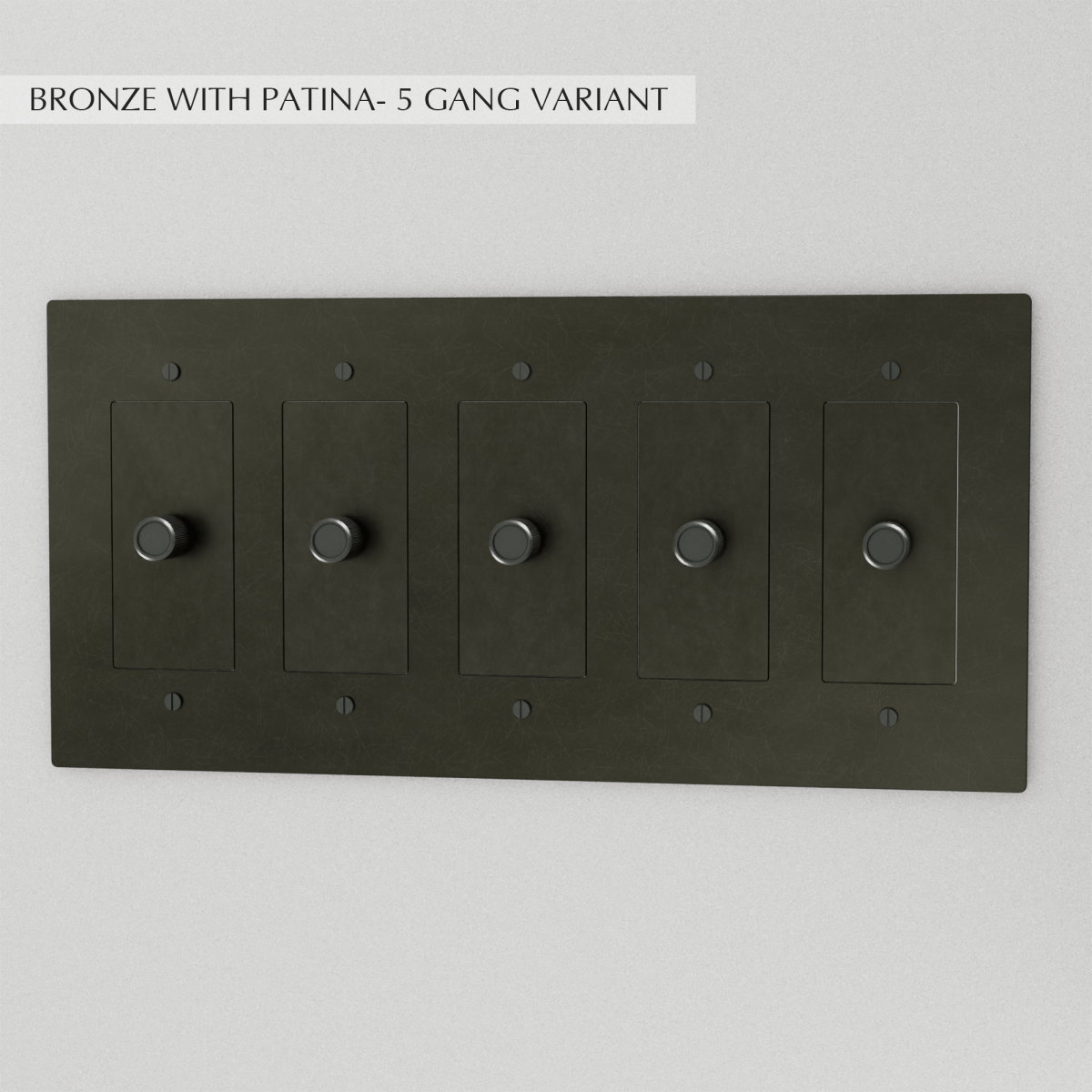 Solid Brass Dimmer Switch | Knurled Texture, Heavy-Set Weight & Compatible with LED/Incandescent Bulbs for Home Lighting