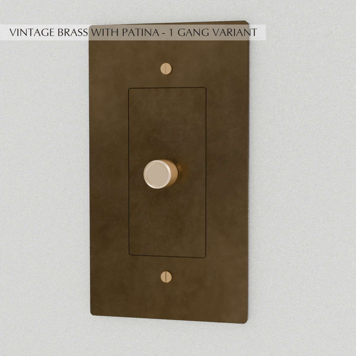 Solid Brass Dimmer Switch | Knurled Texture, Heavy-Set Weight & Compatible with LED/Incandescent Bulbs for Home Lighting