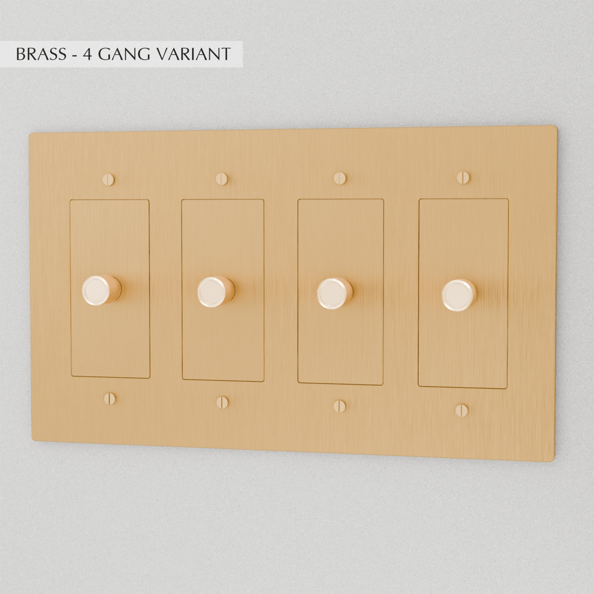Solid Brass Dimmer Switch | Knurled Texture, Heavy-Set Weight & Compatible with LED/Incandescent Bulbs for Home Lighting