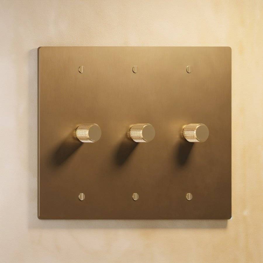 Brass Rotary Dimmer Switch | Heavy-Duty, UL Certified & Ideal for Home Lighting Control