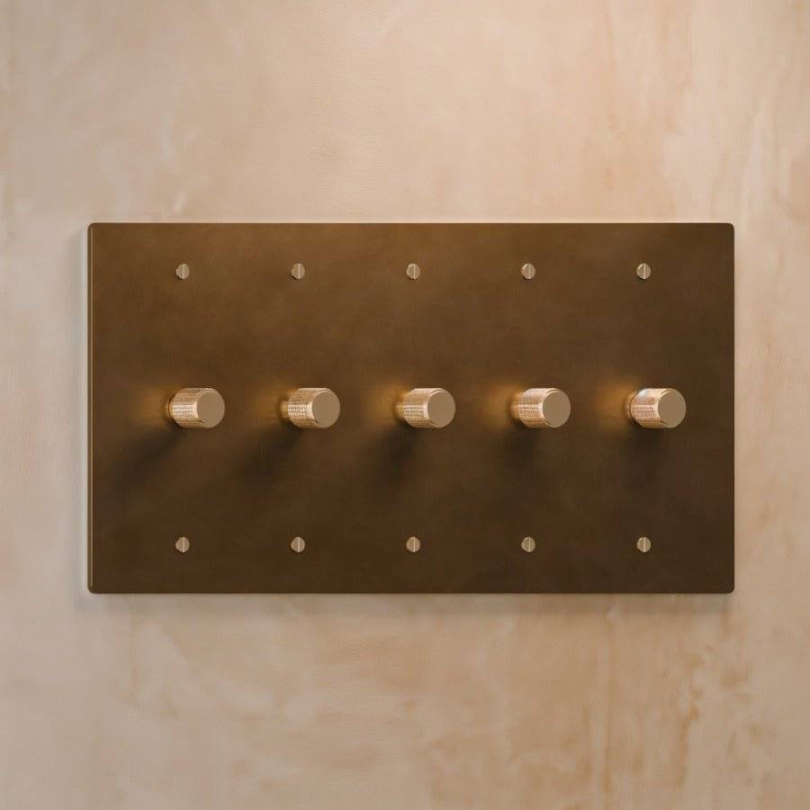 Brass Rotary Dimmer Switch | Heavy-Duty, UL Certified & Ideal for Home Lighting Control