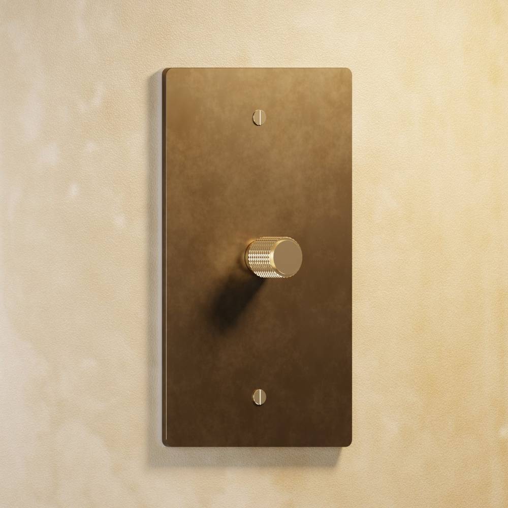 Brass Rotary Dimmer Switch | Heavy-Duty, UL Certified & Ideal for Home Lighting Control
