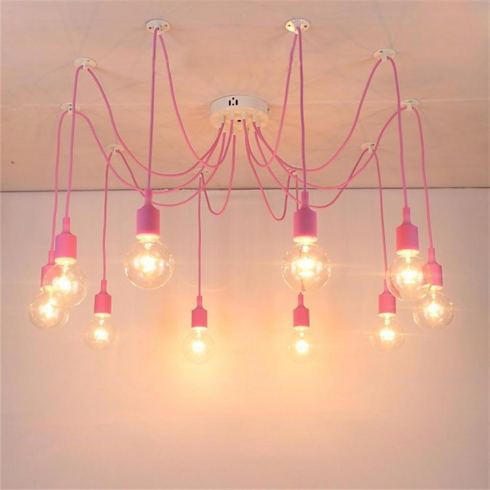 10-Head Adjustable Cluster Spider Pendant Light Fixture for Modern Home Decor & Customizable Ceiling Lighting