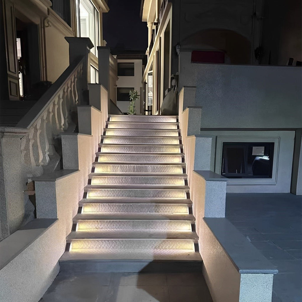 Triangular Solar LED Step Lights – Intelligent Waterproof Outdoor Stairs Lighting with Motion & Light Sensor