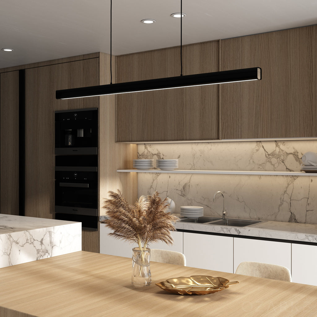 LED Pendant Light Fixture - Modern Adjustable Hanging Lamp - Ideal for Kitchen, Dining Room & Living Spaces