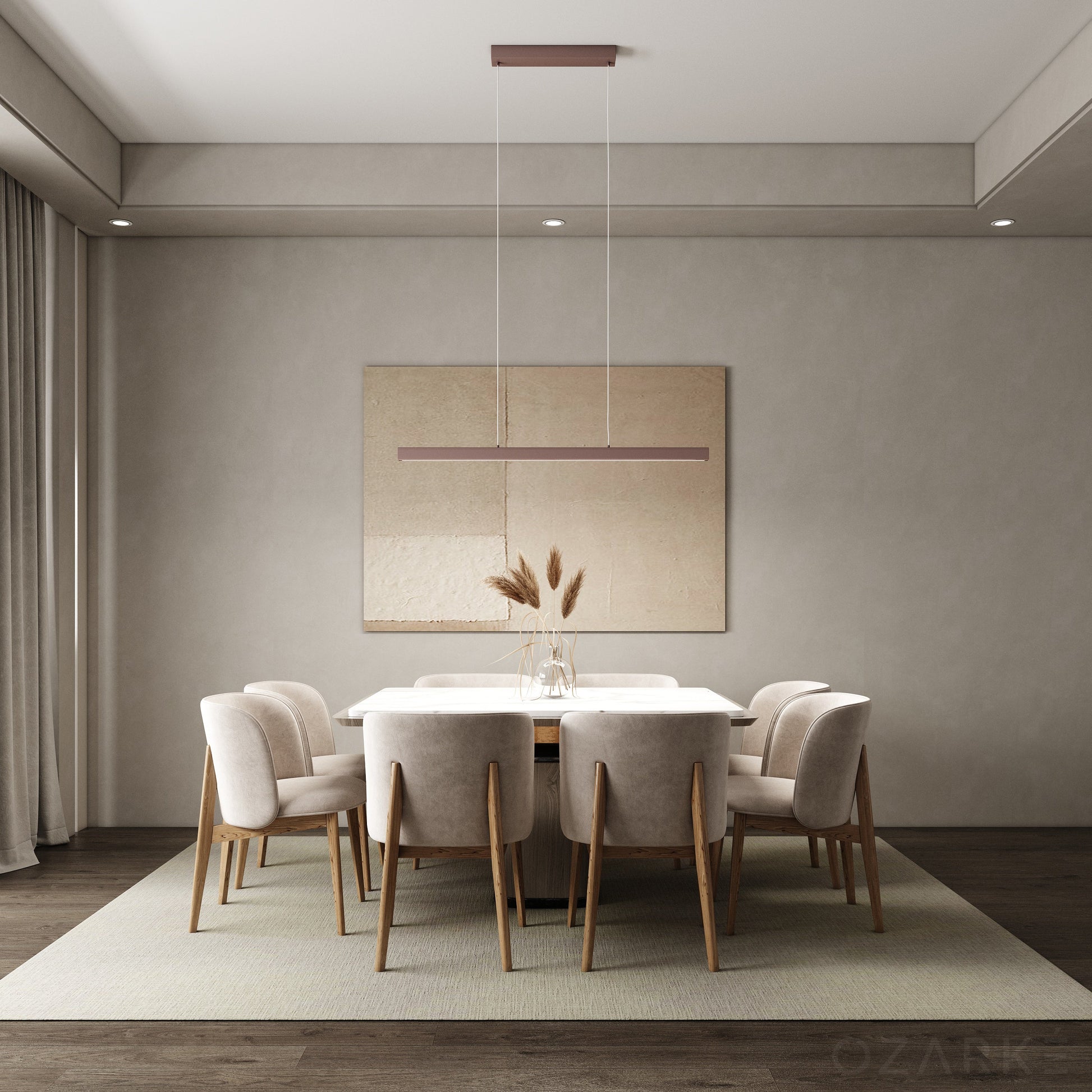 LED Pendant Light Fixture - Modern Adjustable Hanging Lamp - Ideal for Kitchen, Dining Room & Living Spaces