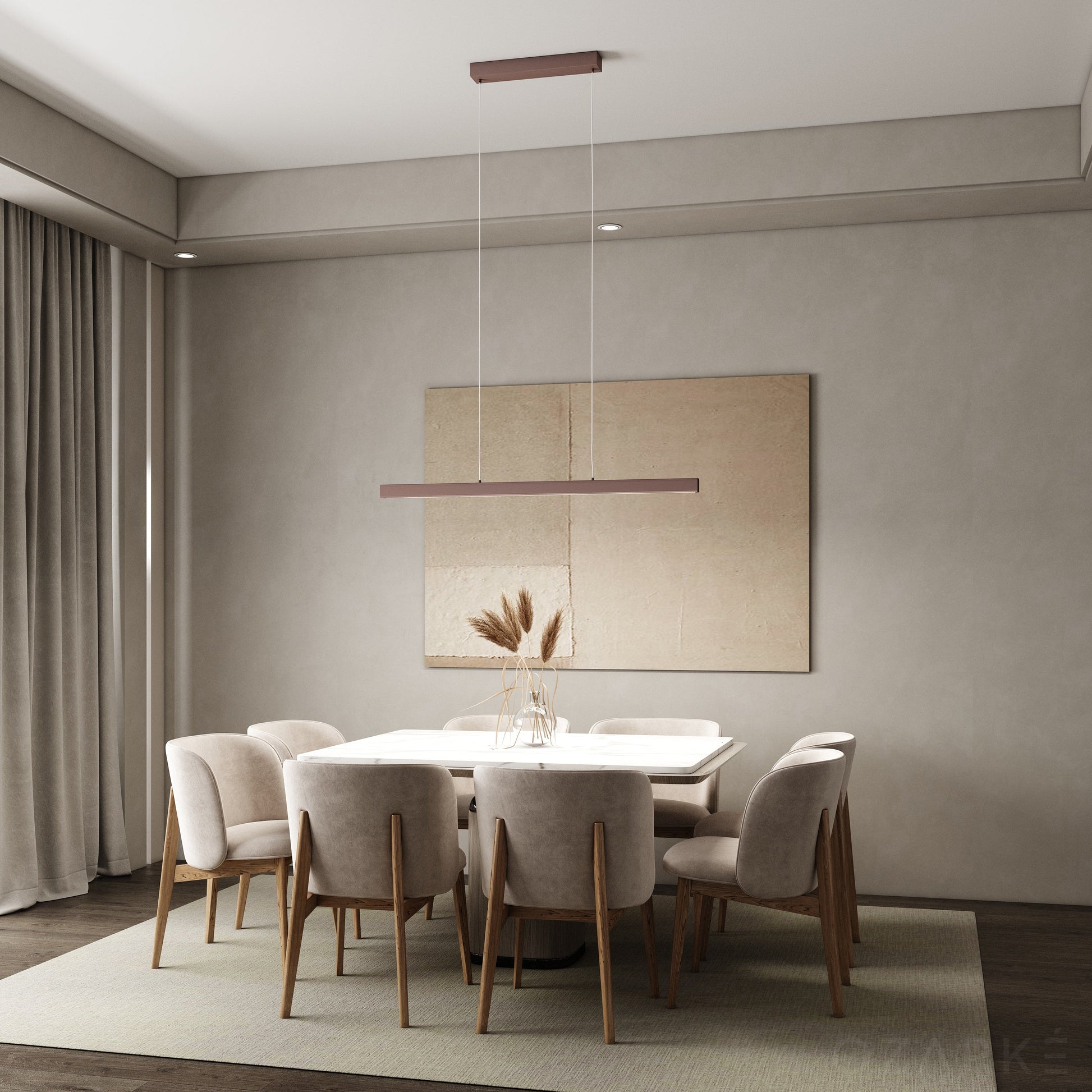 LED Pendant Light Fixture - Modern Adjustable Hanging Lamp - Ideal for Kitchen, Dining Room & Living Spaces