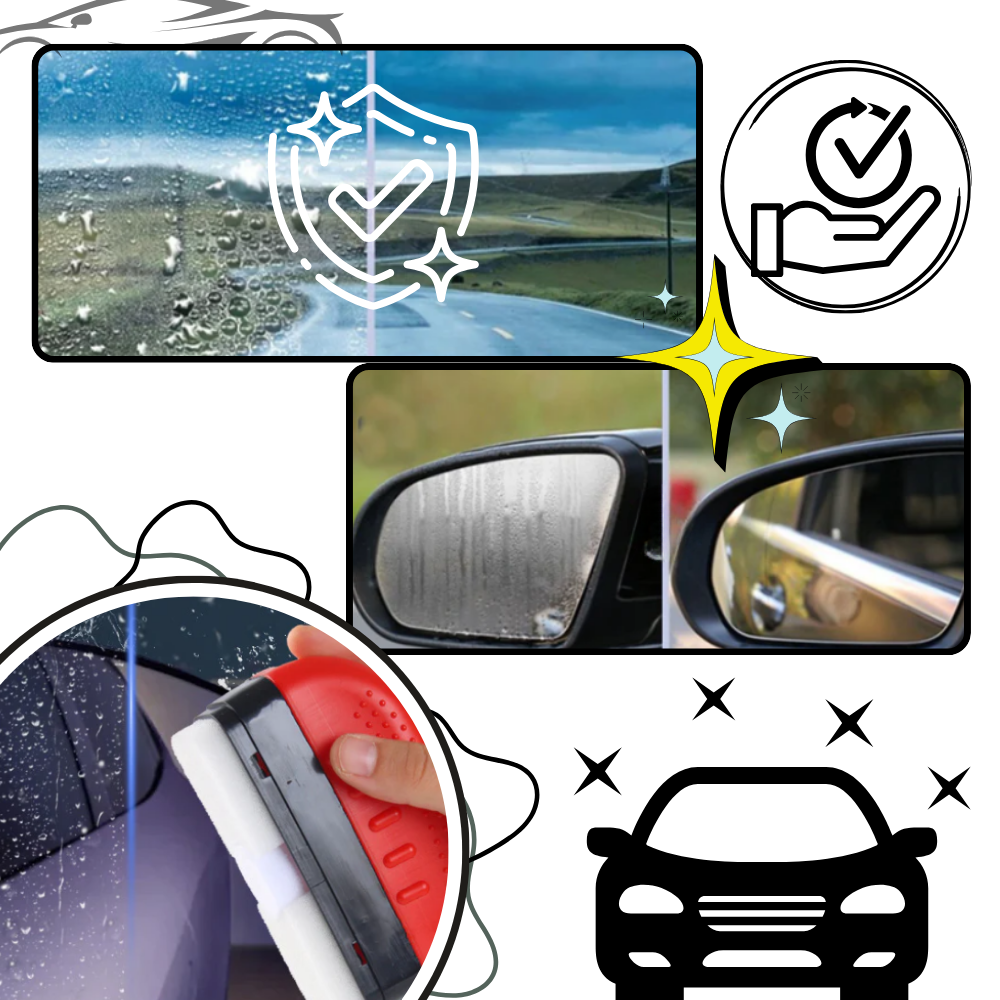 Automotive Windshield Cleaner & Glass Polishing Brush | Effective Oil Film Removal for Car Maintenance