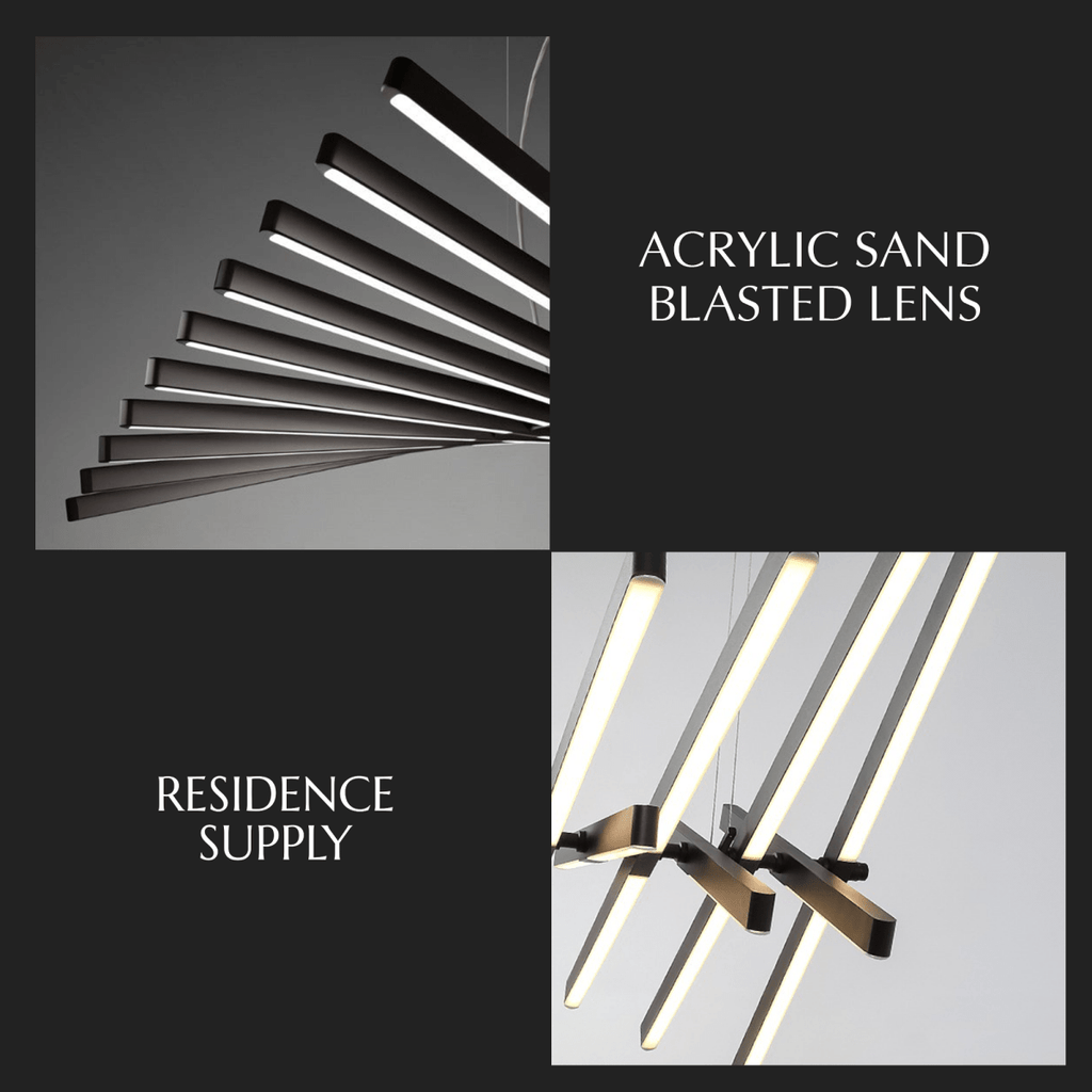 Waves Chandelier | Adjustable Color Temperature, Customizable Design & Ideal for Kitchens and Offices