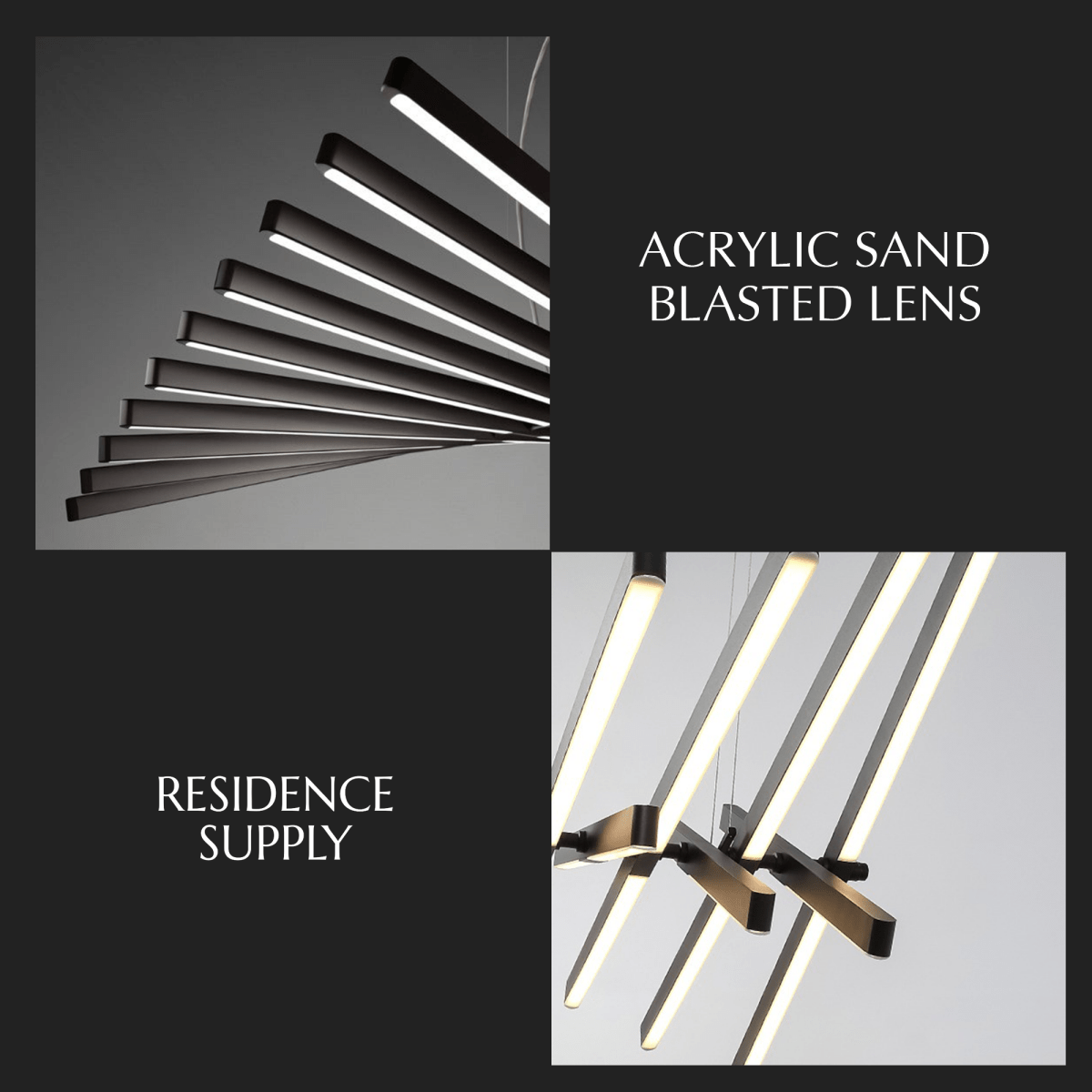 Waves Chandelier | Adjustable Color Temperature, Customizable Design & Ideal for Kitchens and Offices