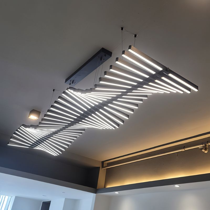 Waves Chandelier | Adjustable Color Temperature, Customizable Design & Ideal for Kitchens and Offices