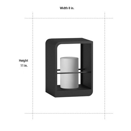 Waterproof Black Rectangular Solar Outdoor Lanterns for Modern Gardens & Patios