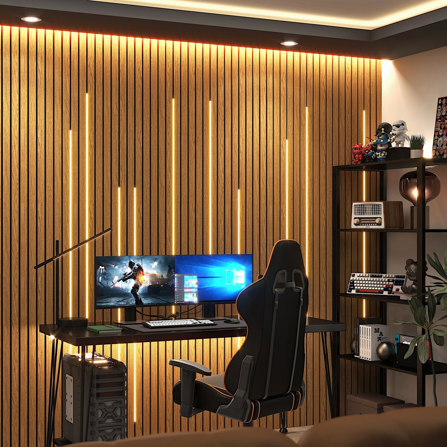 Vertical Wood Panels: Stylish Acoustic Solution for Living Rooms, TV Walls & Beyond with LED Options