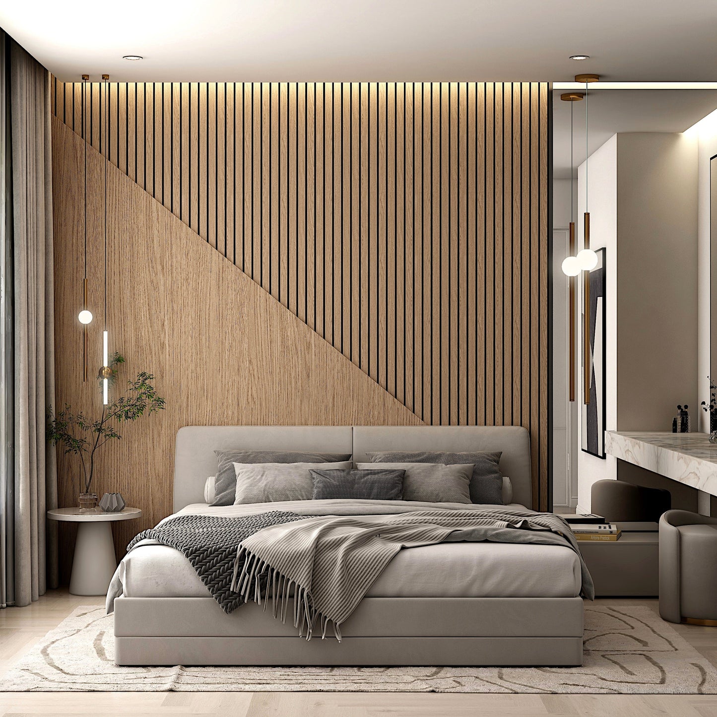 Vertical Wood Panels: Stylish Acoustic Solution for Living Rooms, TV Walls & Beyond with LED Options