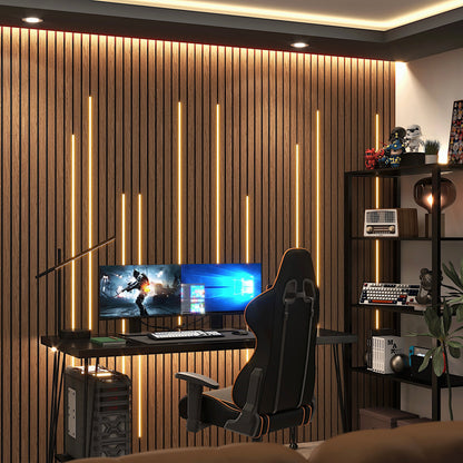 Vertical Wood Panels: Stylish Acoustic Solution for Living Rooms, TV Walls & Beyond with LED Options