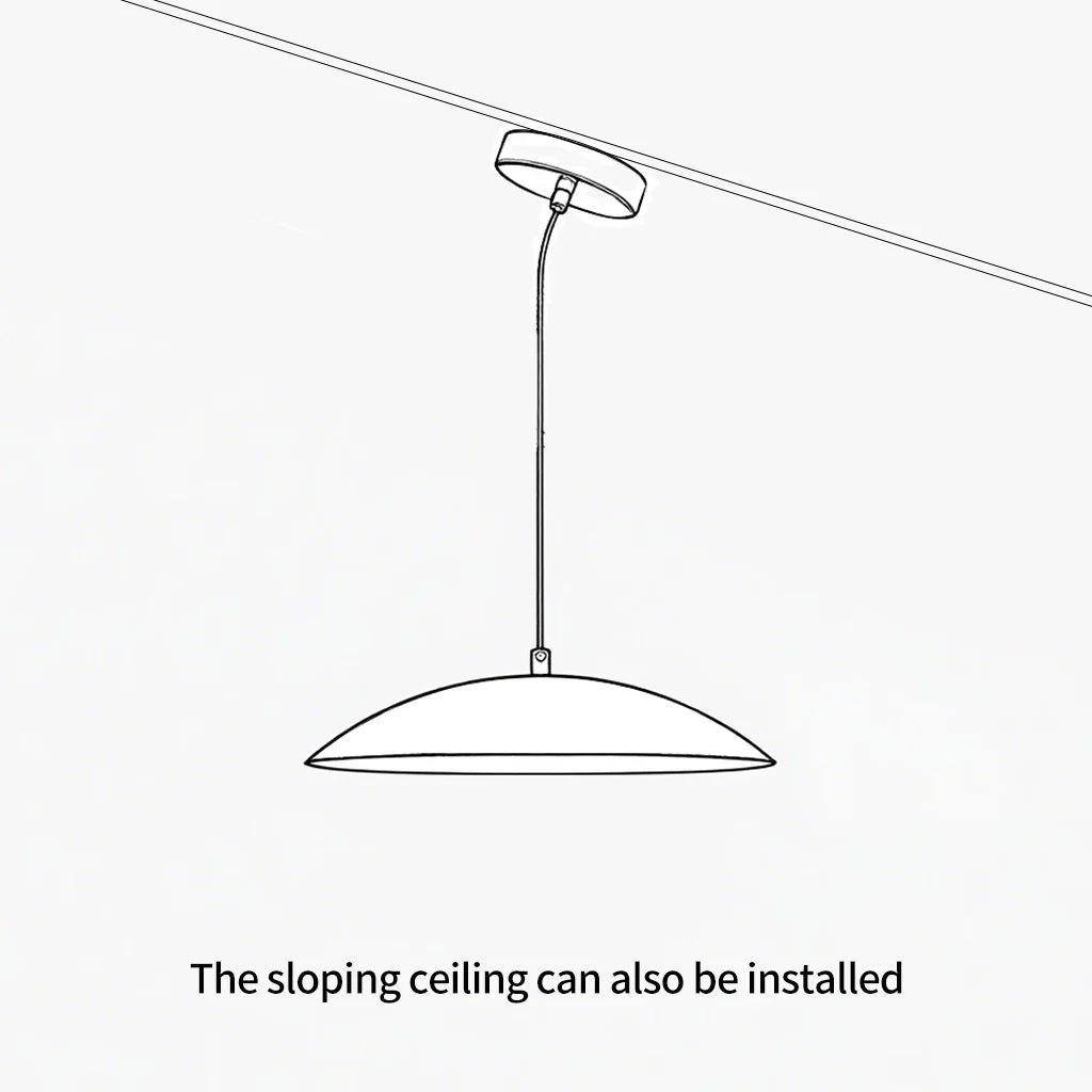 Modern Glass Pendant Light | Adjustable Cord, Sloped Ceiling Friendly & Ideal for Dining Room, Kitchen, or Living Area