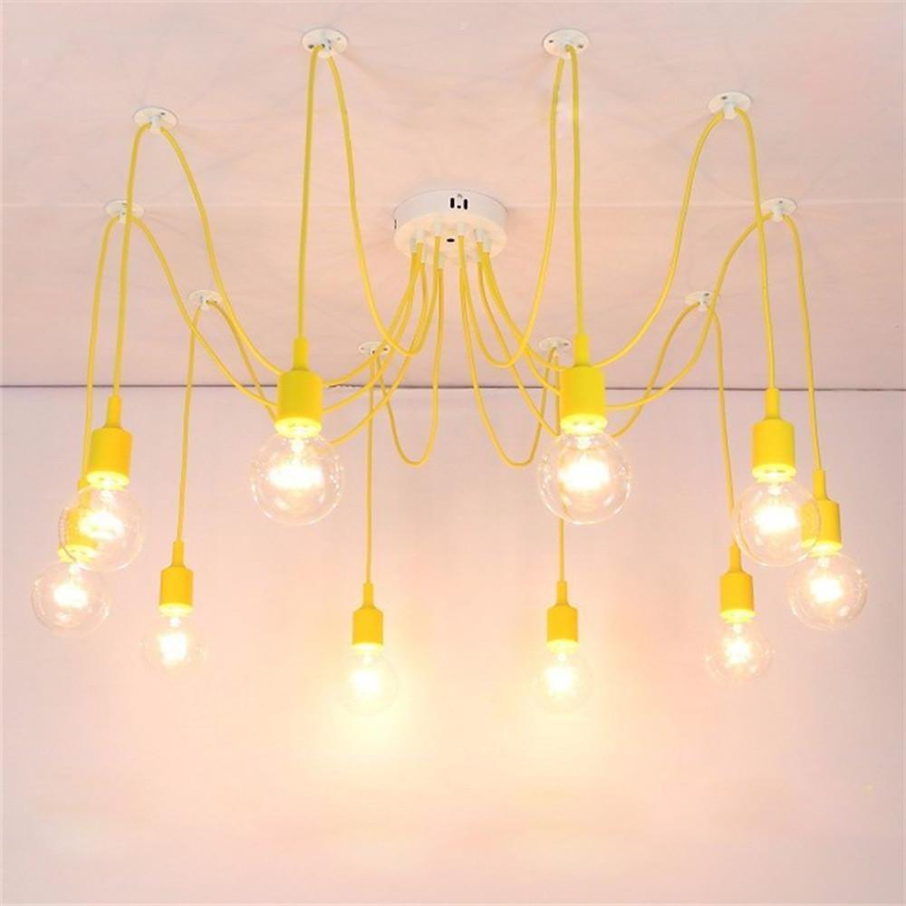 10-Head Adjustable Cluster Spider Pendant Light Fixture for Modern Home Decor & Customizable Ceiling Lighting
