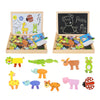 Image of 100+PCS Wooden Magnetic Puzzle Figures