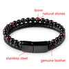 Image of Black Onyx & Tiger Eye Men Chakra Bead Bracelet