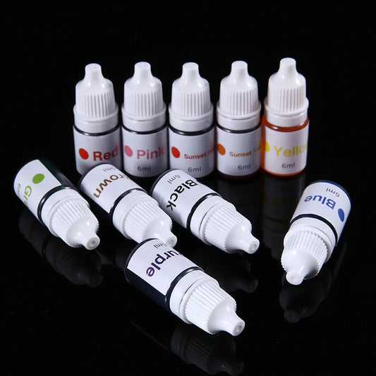 10pcs Liquid Pigment Tie DIY Kit