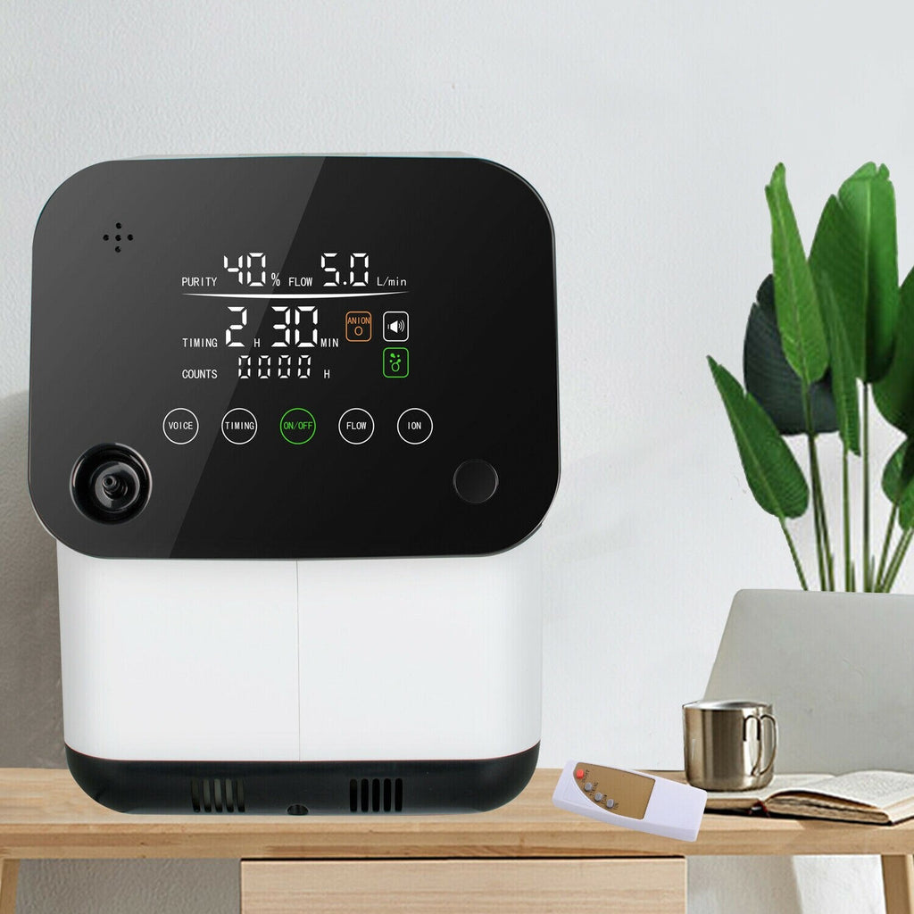 Portable Oxygen Concentrator Touch Adjustable Full Oxygen Therapy at Home