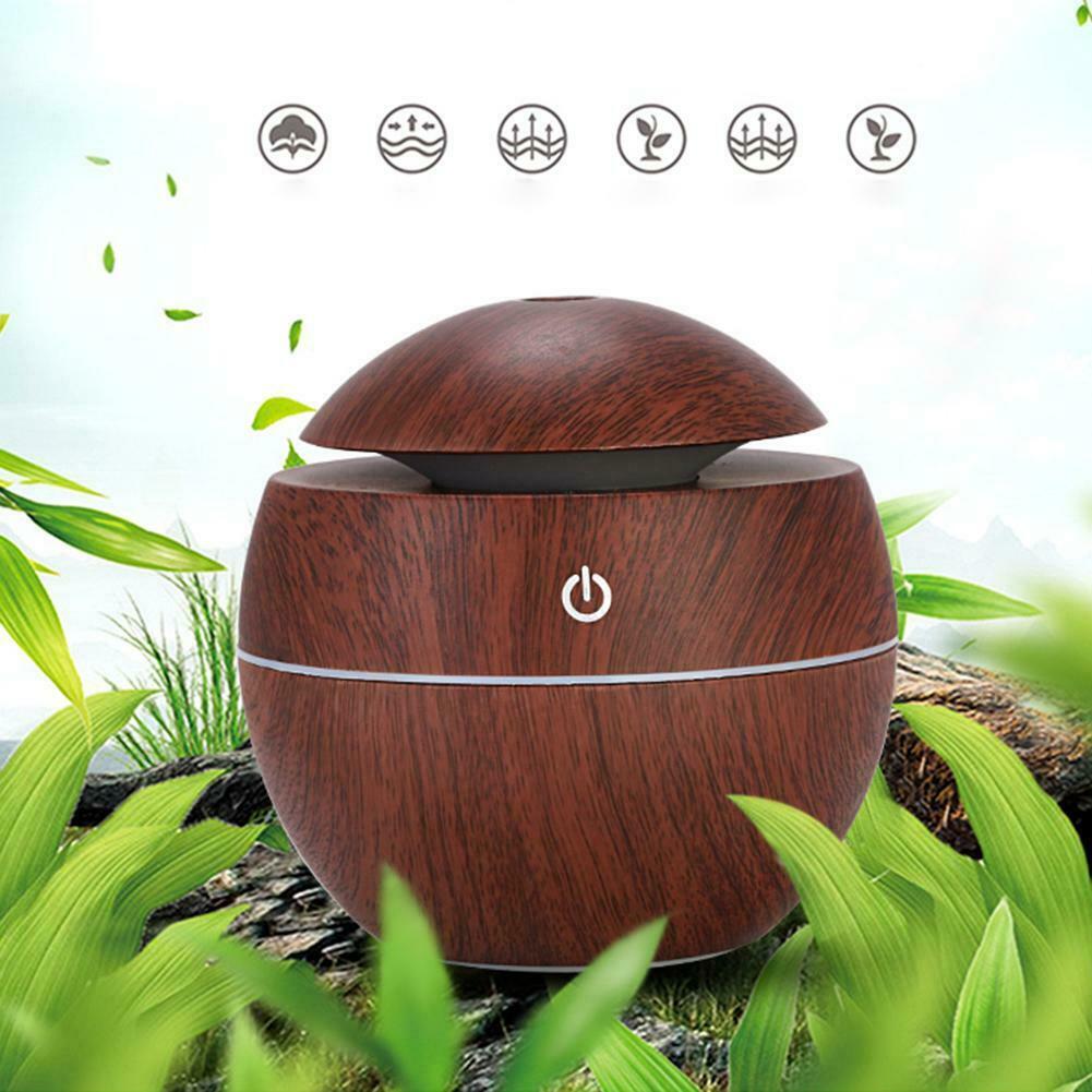 300 ml Essential Oil Aroma Diffuser With Dark and Light Wood Grain Light Wood Grain