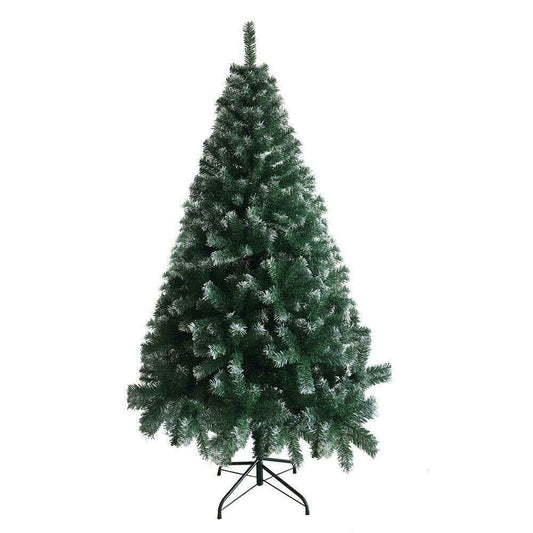 6FT Artificial Christmas Tree Green White Fir tree w Base Home Decor