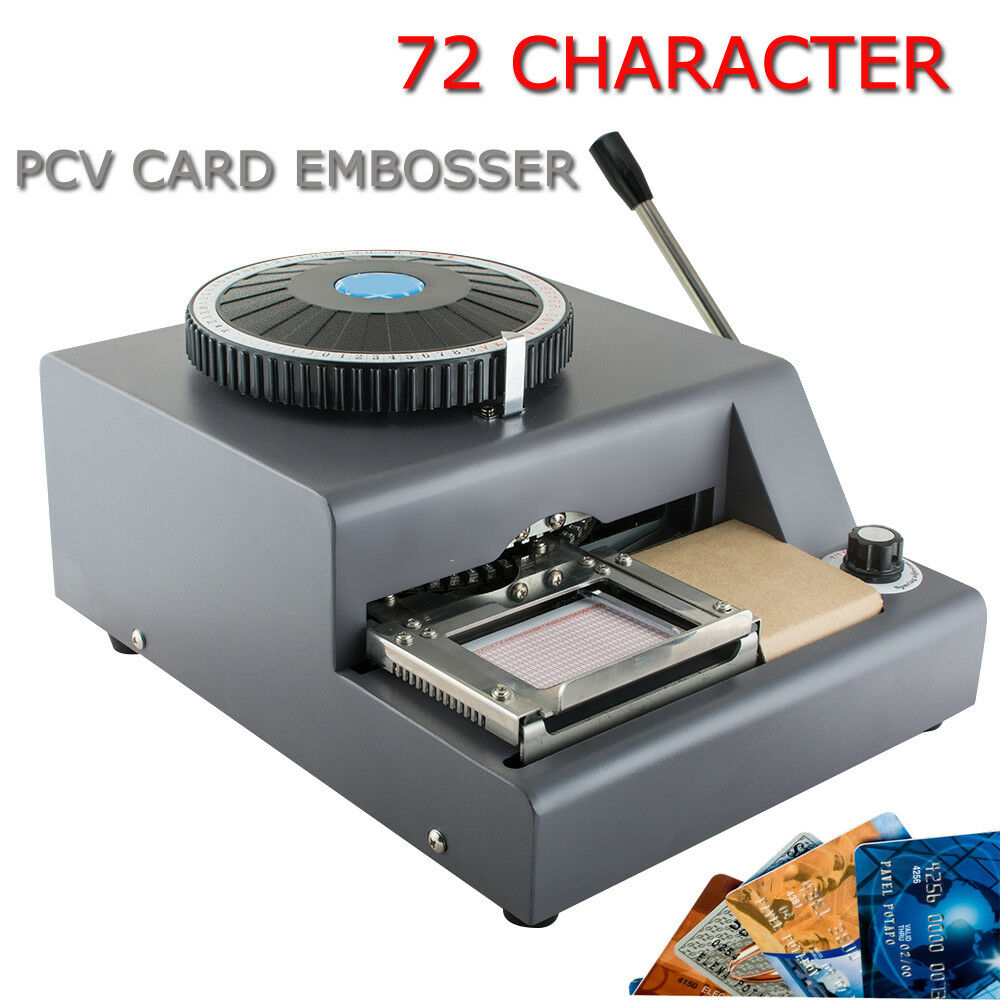 Embossing Machine 72 Character Card Embosser for PVC Card Credit ID VIP Manual Embosser Machine Credit Card