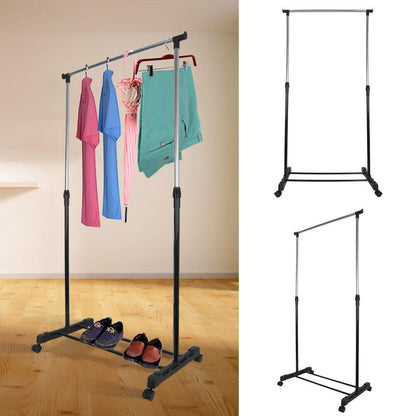 Adjustable Mobile Clothes Hanging Rail