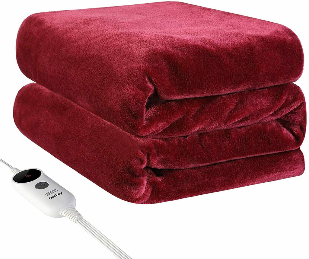 Electric Heated Blanket Plush Throw Blanket Fast Heating Pain Relief 50x60